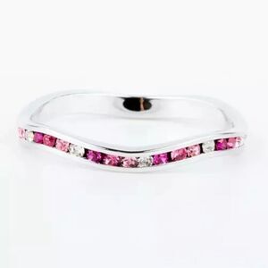 Macy's
Pink Multi Crystal Stackable ring in Sterling Silver Size5